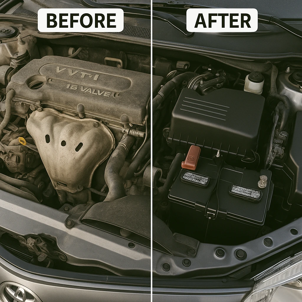 engine bay detail